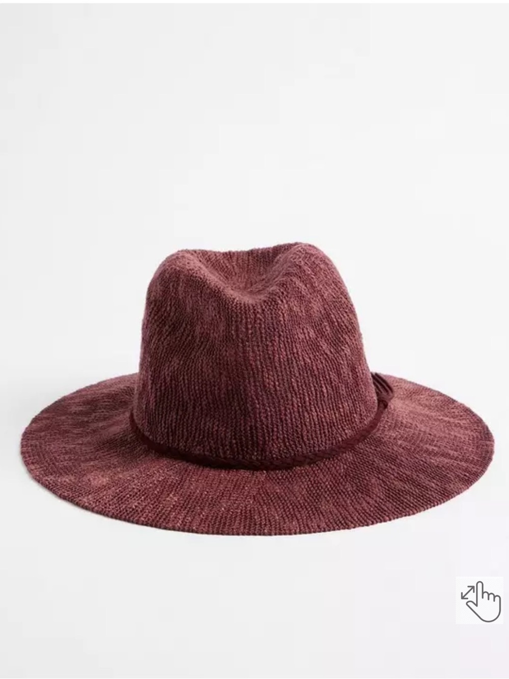 Torrid NWT Packable Burgundy Panama hat medium large.